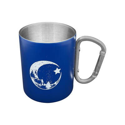 Orcamp Outdoor Paslanmaz Çelik Bardak - Karabina Kulplu Termos Kupa - Lacivert - 2