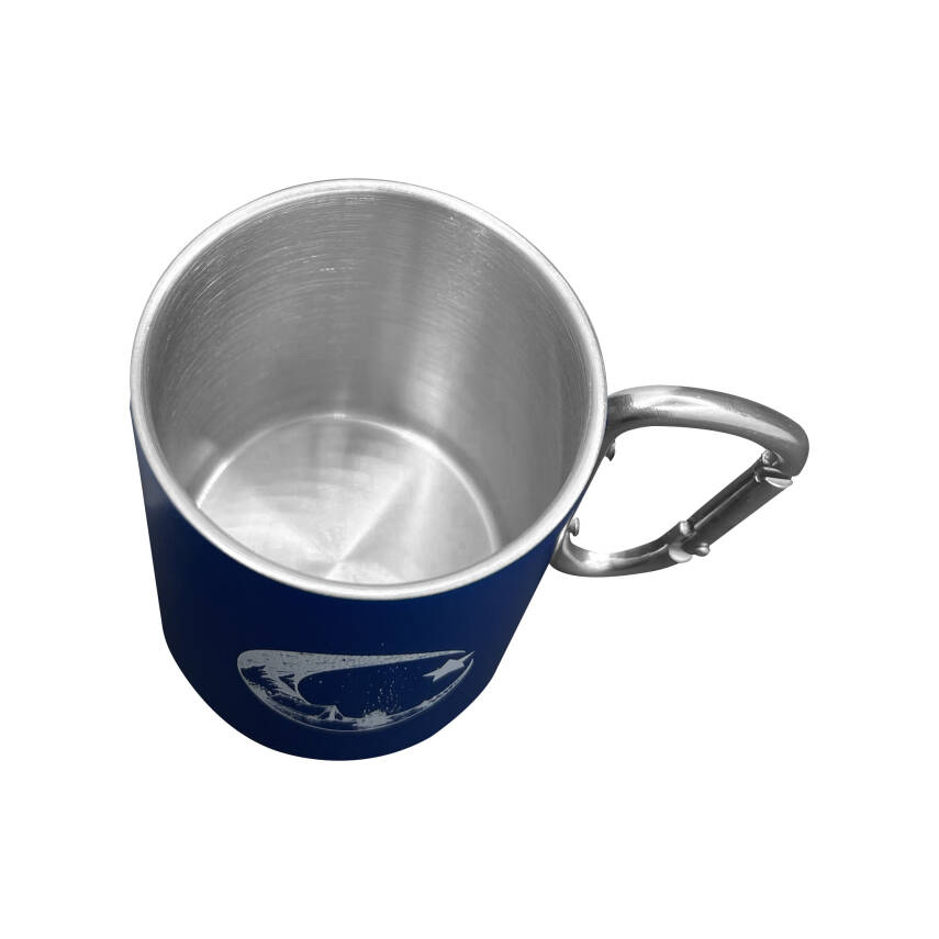 Orcamp Outdoor Paslanmaz Çelik Bardak - Karabina Kulplu Termos Kupa - Lacivert - 4