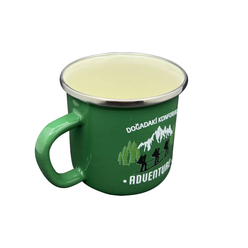 Orcamp Retro Emaye Kupa Bardak Adventure Yeşil - 2