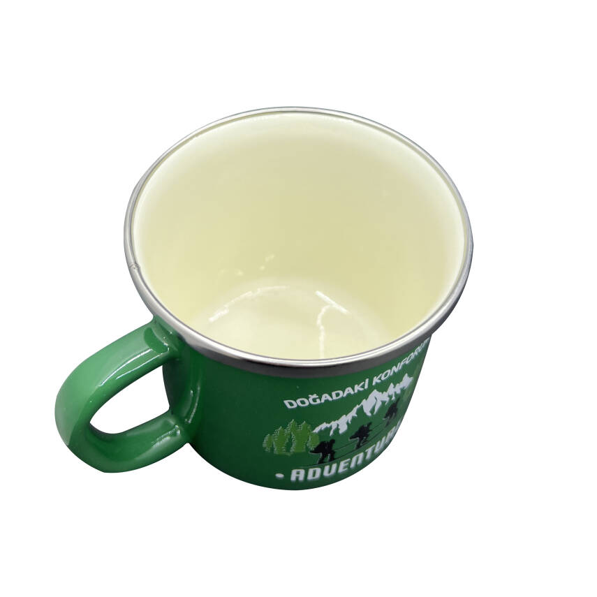 Orcamp Retro Emaye Kupa Bardak Adventure Yeşil - 3