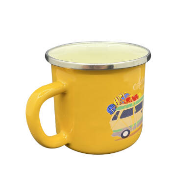 Orcamp Retro Emaye Kupa Bardak Adventure Hardal - 2