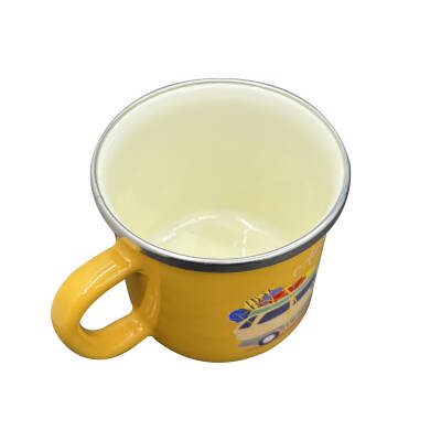 Orcamp Retro Emaye Kupa Bardak Adventure Hardal - 3