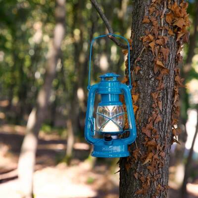 Orcamp Retro Gemici ve Kamp Lambası - Mavi