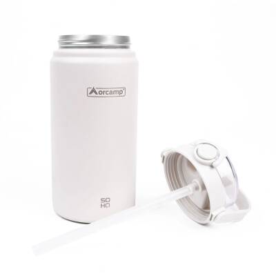 Orcamp Soho 1000 ml Termos Bardak - Bej Renk Paslanmaz Çelik Seyahat Mug - 3