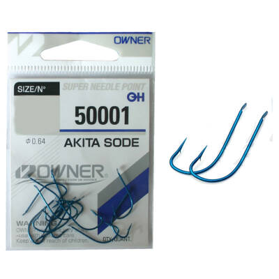 Owner 50001 Mavi Seri No: 18 Olta İğnesi - Yemlerinizi Canlı Tutan Japon Kalitesi