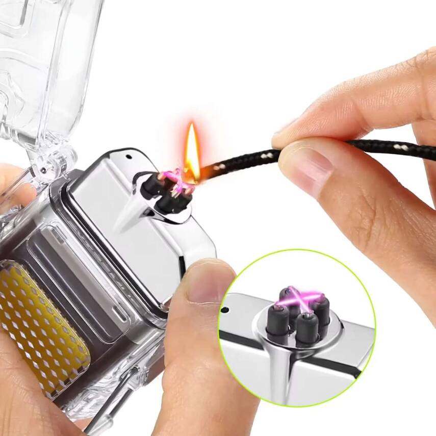 Panther USB Şarjlı Çakmak&Fener Gümüş PT-6888 - 4