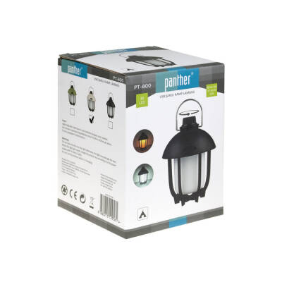 Panther USB Şarjlı Retro Kamp Lambası Krem - 5
