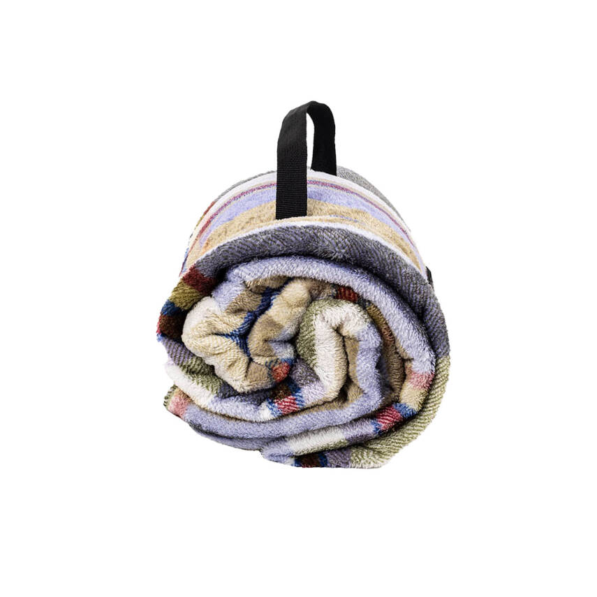 Peluş Polar Kamp Battaniyesi - Haki Ekose - Acil Durum Battaniye - Argeus Camp - 3