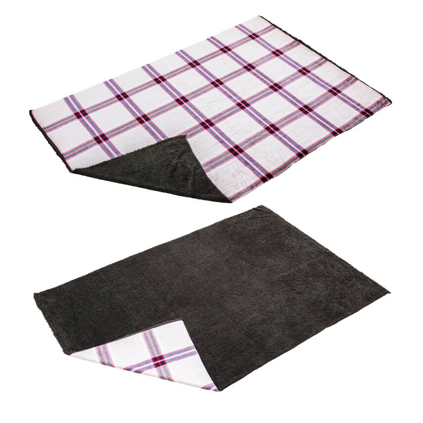 Peluş Polar Televizyon Battaniyesi - Haki Ekose - TV Battaniye - Acil Durum Battaniyesi - 200*180cm - 5