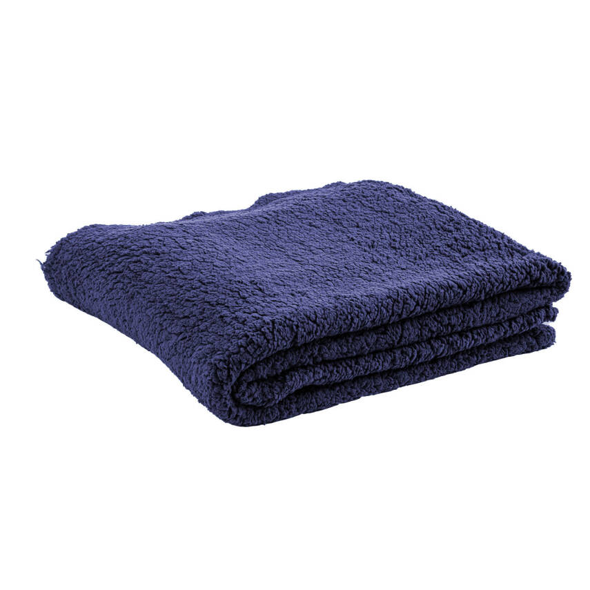 Peluş Polar Televizyon Battaniyesi - Lacivert - TV Battaniye - Acil Durum Battaniyesi - 200*180cm - 4