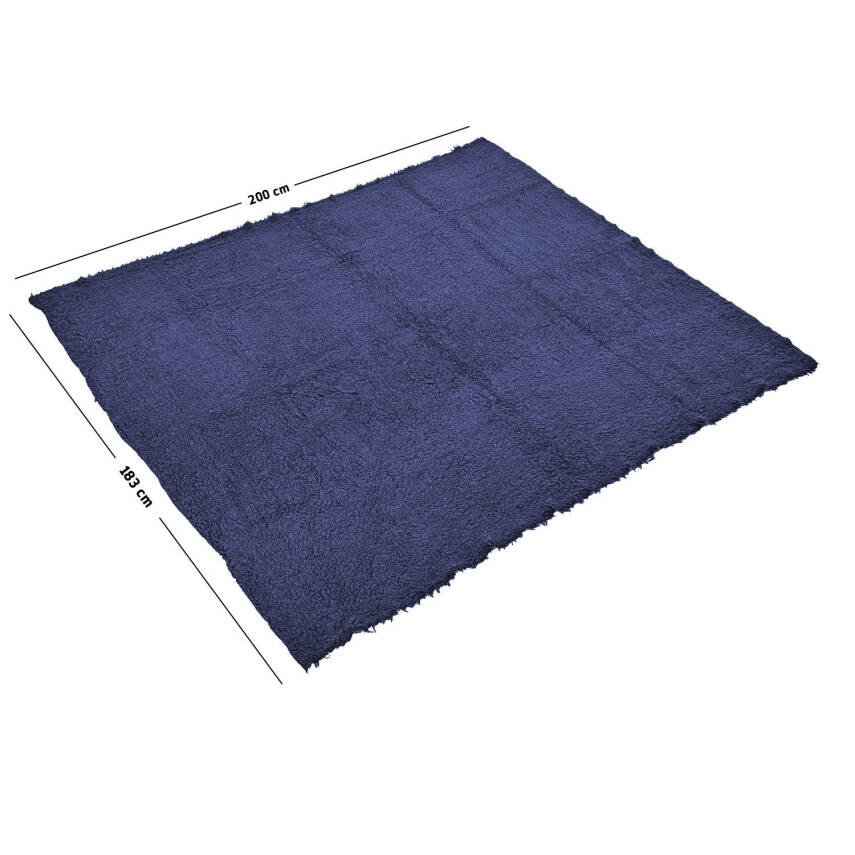 Peluş Polar Televizyon Battaniyesi - Lacivert - TV Battaniye - Acil Durum Battaniyesi - 200*180cm - 5