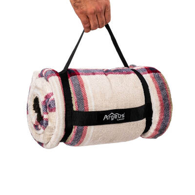 Peluş Polar Televizyon Battaniyesi - Mavi Ekose - TV Battaniye - Acil Durum Battaniyesi - 200*180cm - 2