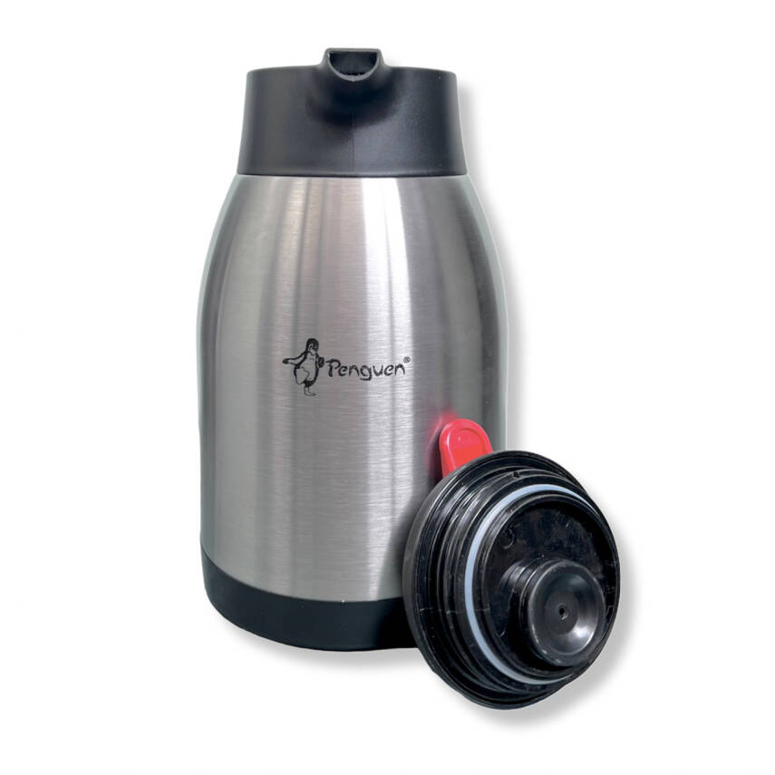 Penguen Çift Kat Çelik Sürahi Çay Termosu - 2 Litre - 3