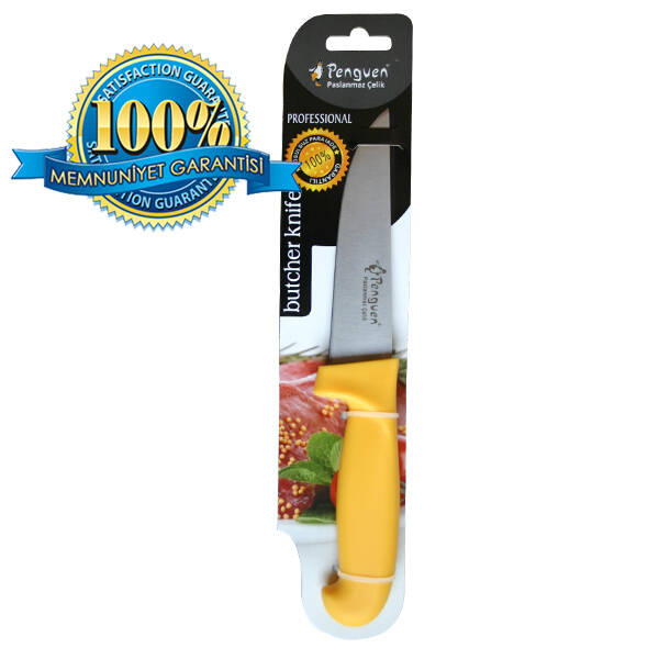 Mutfak Bıçağı - Plastik Ergonomik Sap - No: 6 - Sarı - 1