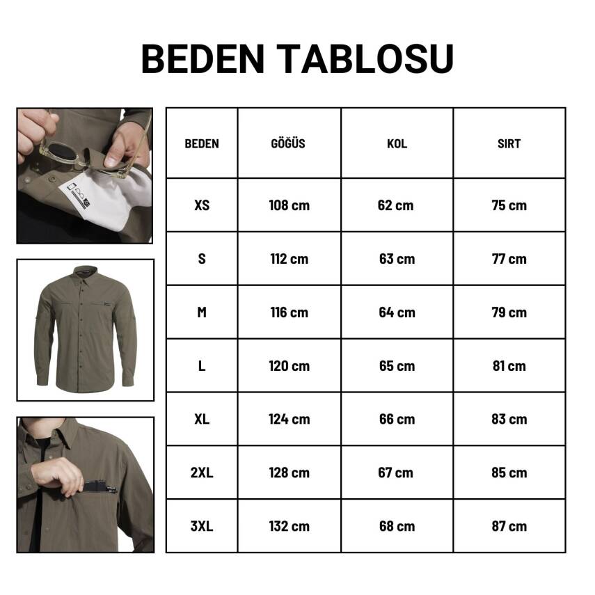 Outdoor Tactical Erkek Gömleği - Pentagon Wayne Black - K02029 - 2