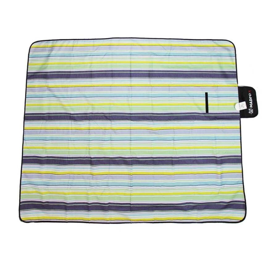 Piknik Kamp Örtüsü - Su Geçirmez - Madfox Skyloft - Blue Stripe - 546254 - 1