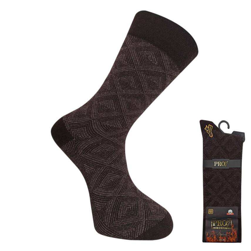 Pro Cebelitarık Kahverengi Termal Erkek Çorap - Pamuklu Kışlık Konfor - 1