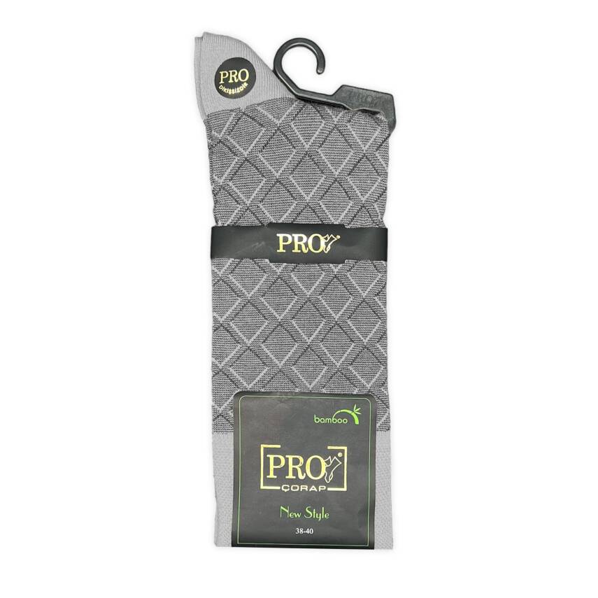 Pro Çorap G.Poti Gri Bambu Erkek Çorabı - Konforlu Günlük Kullanım - 2