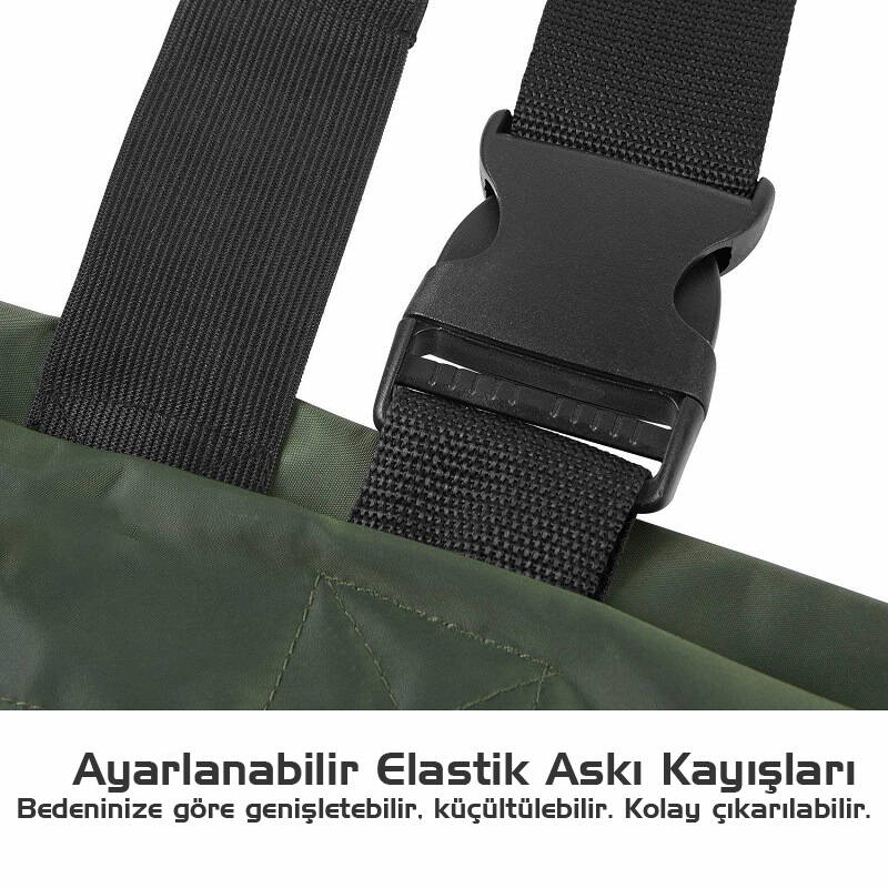 Protackle Primax Taslan Su Geçirmez Haki Tulum Çizme - 4