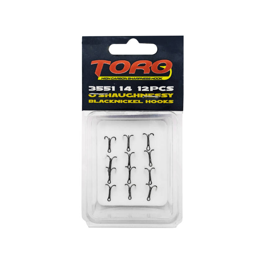 Protackle Üçlü İğne Siyah Nikel No:14 (12'li Paket) - Balık Avında Güvenilir Yardımcınız - 1