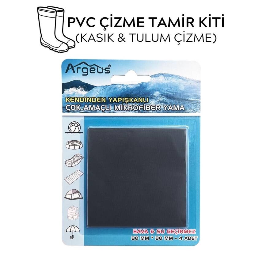 PVC Çizme Tamir Yaması - Antrasit - Tulum Çizme / Kasık Çizme - 1