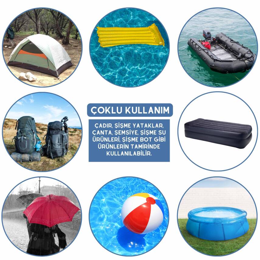 PVC Çizme Tamir Yaması - Antrasit - Tulum Çizme / Kasık Çizme - 4