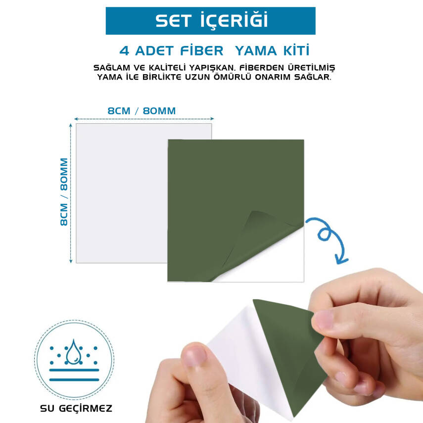 PVC Çizme Tamir Yaması - Haki - Tulum Çizme / Kasık Çizme - 2