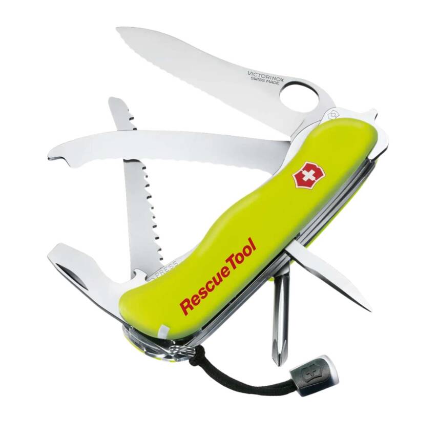 RescueTool Fosforlu Yeşil Hayat Kurtarma Çakısı - Victorinox - 1