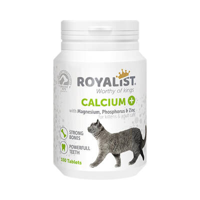 Royalist Calcium Kediler İçin Kemik ve Diş Güçlendirici Tablet (150 Tablet)