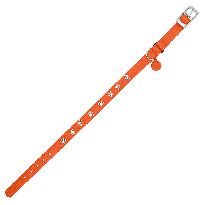 Royalist PC-11 Pati Baskılı Kedi-Köpek Tasması - Turuncu Zilli Güvenlik - 1