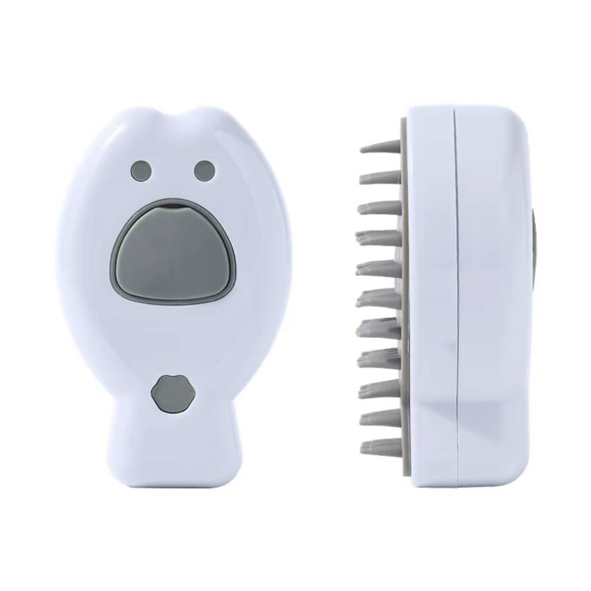 Şarjlı Buharlı Kedi Köpek Tarağı - Yumuşak Silikon Tüy Toplayıcı - Beyaz - 1