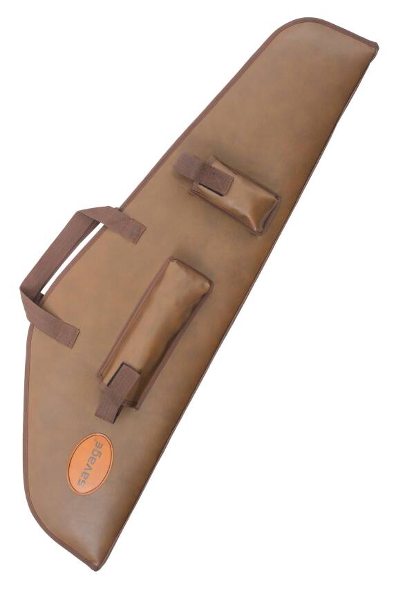 Şarjörlü Tüfek Kılıfı - Savage - Hakiki Deri - Koyu Kahve - 51 Namlu - 1