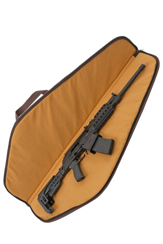 Şarjörlü Tüfek Kılıfı - Savage - Hakiki Deri - Koyu Kahve - 51 Namlu - 3