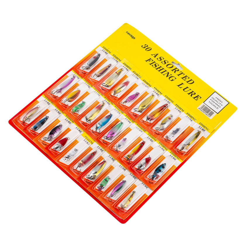 SAVAGE Balık Avı Kaşık Seti 30 Parça - Alabalık, Turna ve Levrek Avı İçin - 1