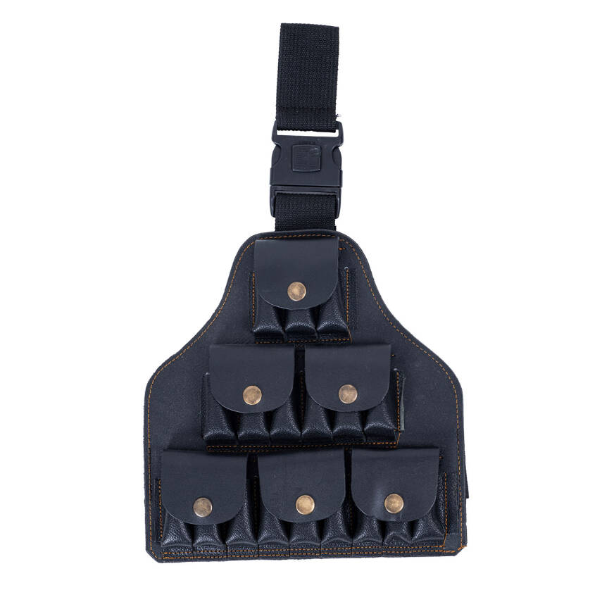 Deri Bacak Fişekliği - Savage - Siyah - 18'li - 1