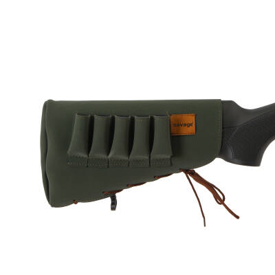 Deri Dipçik Fişekliği - Savage - Haki - 5'li - 2