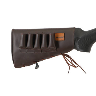 Deri Dipçik Fişekliği - Savage - Kahve - 5'li - 2