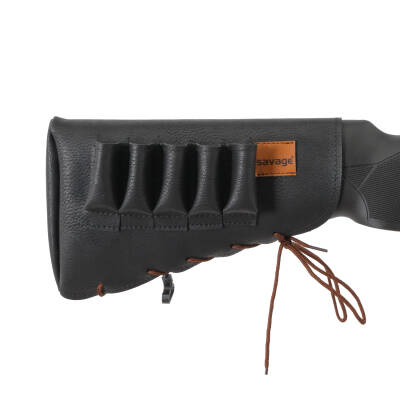 Deri Dipçik Fişekliği - Savage - Siyah - 5'li - 2