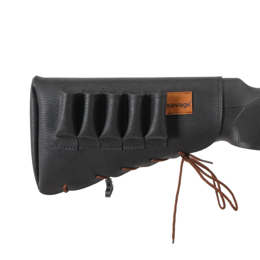 Deri Dipçik Fişekliği - Savage - Siyah - 5'li - 2