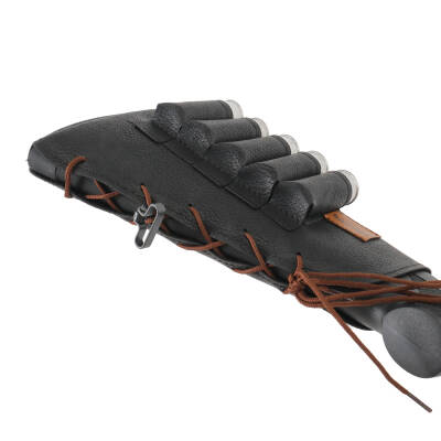 Deri Dipçik Fişekliği - Savage - Siyah - 5'li - 4