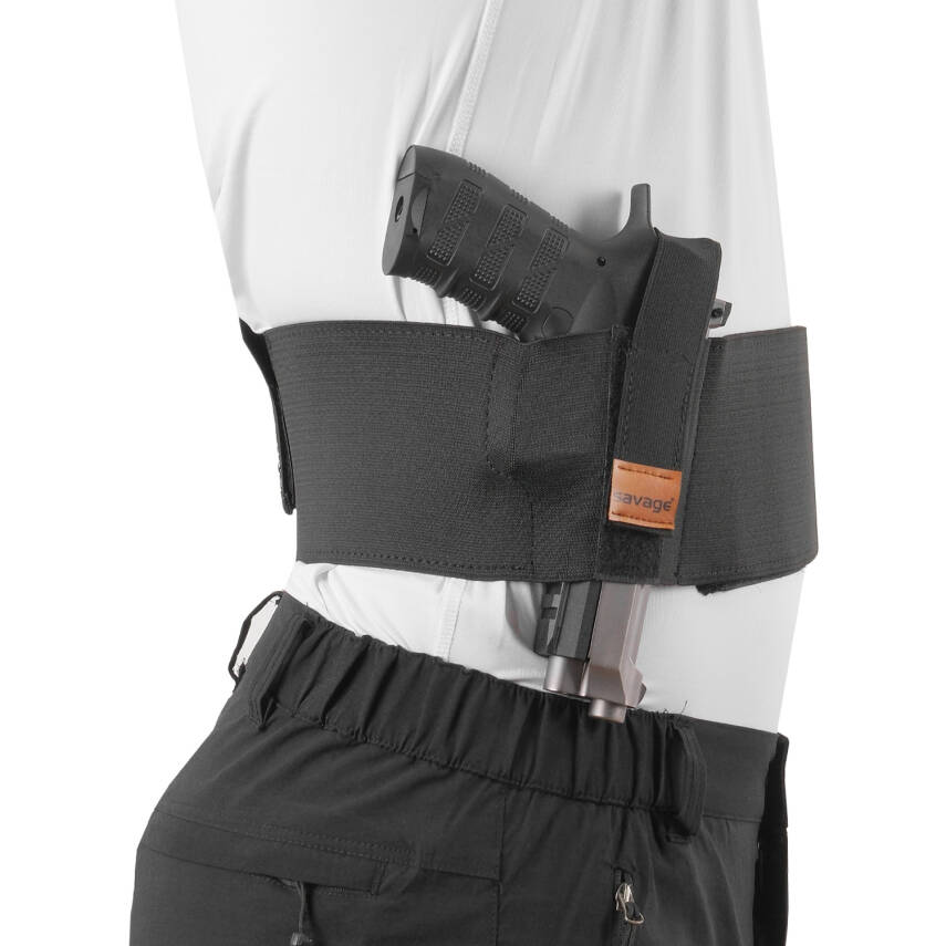 SAVAGE Gizli Taşıma Korsesi Tabanca Kılıfı - Şarjör ve Kelepçe Uyumlu - Siyah Renk - 1