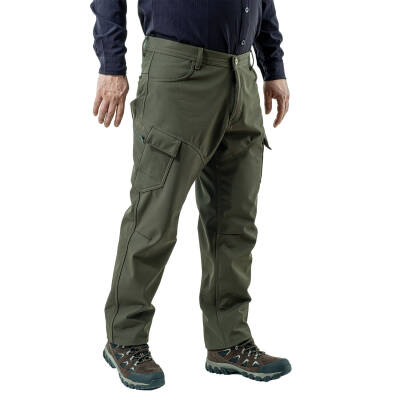 İçi Polarlı Softshell Pantolon - Su Rüzgar Geçirmez - Savage - Haki - Tactical Pantolon - 3