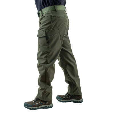 İçi Polarlı Softshell Pantolon - Su Rüzgar Geçirmez - Savage - Haki - Tactical Pantolon - 5
