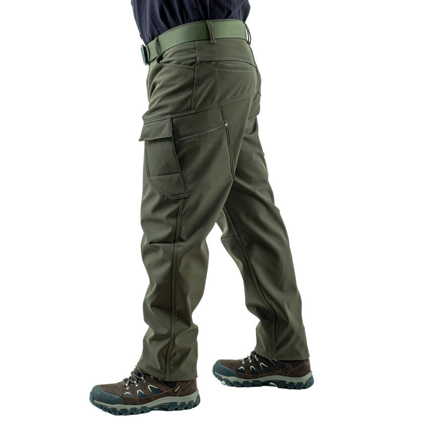 İçi Polarlı Softshell Pantolon - Su Rüzgar Geçirmez - Savage - Haki - Tactical Pantolon - 5