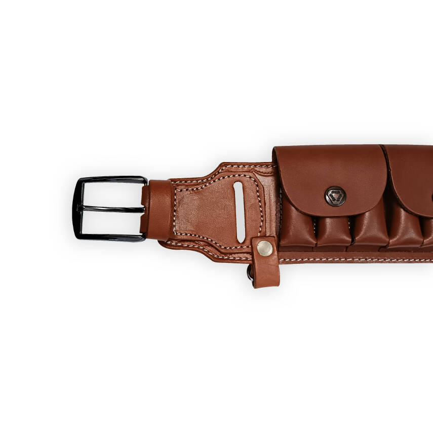 Savage Hakiki Deri Kapaklı Fişeklik Kahve (YT-016) - 3