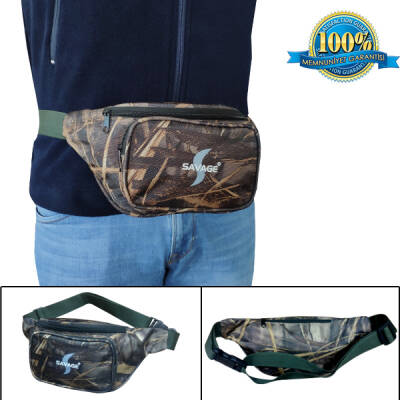 SAVAGE HH0297 Kamuflaj Desenli Bel Çantası - Avcılık ve Doğa Yürüyüşü