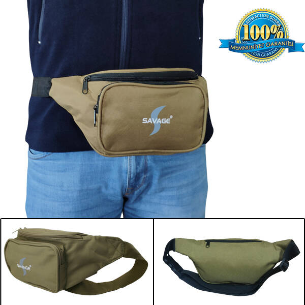 SAVAGE HH0297 Kum Rengi Bel Çantası - Taktik, Av, Kamp ve Günlük Kullanım - 1