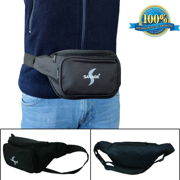 SAVAGE HH0297 Bel Çantası Siyah - Taktik ve Outdoor Kullanım İçin İdeal - 1