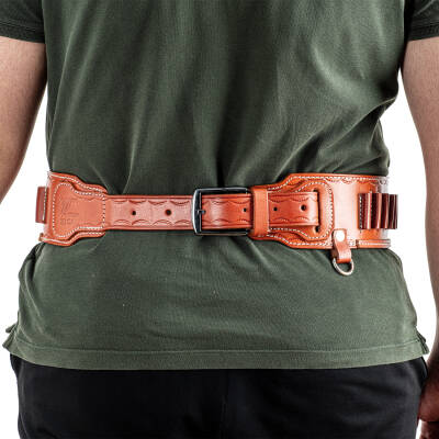 Savage Kahverengi Deri Çift Yönlü Av Fişekliği - 40 Fişek Kapasiteli - 3