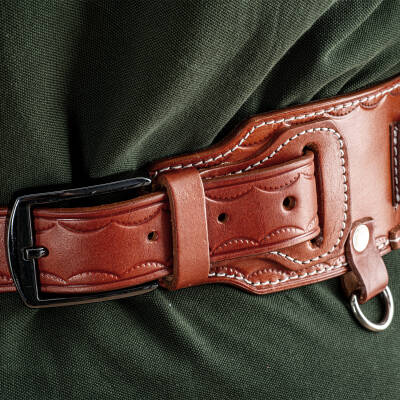 Savage Kahverengi Deri Çift Yönlü Av Fişekliği - 40 Fişek Kapasiteli - 4